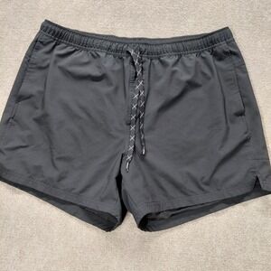 Alpine Design Mens XL Black Mesh Lined 5" Pull-On Nylon Shorts Beach Outdoor